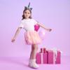 imageDXTON Girls Skirt Tutu for Toddler Party Multicoloured Tulle Outfits for 310 YearsPink