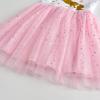 imageDXTON Girls Summer Dresses Tutu Short Sleeve Party Casual Outfits Tulle Dress 312 YearsBeige