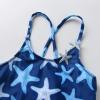 imageDXTON Girls Summer Swimsuit Beach Sport One Pieces Ruffled Tankini Cartoon Bathing Suit SwimwearStarfish Blue