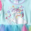 imageDXTON Girls Summer Tutu Dresses Short Sleeve Party Casual Outfits 312 YearsGreen