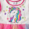 imageDXTON Girls Summer Tutu Dresses Short Sleeve Party Casual Outfits 312 YearsWhite