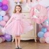 imageDXTON Girls Tutu Dresses Toddler Winter Long Sleeve Party Tulle Dresses for 212T4570pink