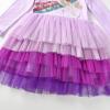 imageDXTON Girls Tutu Dresses Toddler Winter Long Sleeve Party Tulle Dresses for 212TLh4019purple