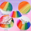 imageDXTON Girls Tutu Skirt Rainbow Toddler Tulle Ballet Dance Skirt for 28 YearsSk263rainbow