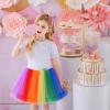 imageDXTON Girls Tutu Skirt Rainbow Toddler Tulle Ballet Dance Skirt for 28 YearsSk263rainbow