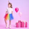 imageDXTON Girls Tutu Skirt Rainbow Toddler Tulle Ballet Dance Skirt for 28 YearsSk263rainbow