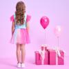 imageDXTON Girls Tutu Skirt Rainbow Toddler Tulle Ballet Dance Skirt for 28 YearsSk265 Rose Pink