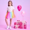imageDXTON Girls Tutu Skirt Rainbow Toddler Tulle Ballet Dance Skirt for 28 YearsSk272rainbow