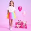 imageDXTON Girls Tutu Skirt Rainbow Toddler Tulle Ballet Dance Skirt for 28 YearsSk272rainbow