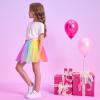 imageDXTON Girls Tutu Skirt Rainbow Toddler Tulle Ballet Dance Skirt for 28 YearsSk272rainbow