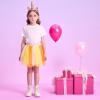 imageDXTON Girls Tutu Skirt Rainbow Toddler Tulle Ballet Dance Skirt for 28 YearsSk275yellow Orange