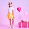 imageDXTON Girls Tutu Skirt Rainbow Toddler Tulle Ballet Dance Skirt for 28 YearsSk275yellow Orange