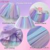 imageDXTON Girls Tutu Skirt Rainbow Toddler Tulle Ballet Dance Skirt for 28 YearsSk276pink Purple