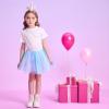 imageDXTON Girls Tutu Skirt Rainbow Toddler Tulle Ballet Dance Skirt for 28 YearsSk277mint Green