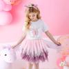 imageDXTON Kids Girls Tutu Dresses Toddler Rainbow Flower Tulle SkirtAdksk215pink