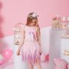 imageDXTON Kids Girls Tutu Dresses Toddler Rainbow Flower Tulle SkirtAdksk215pink