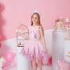 imageDXTON Kids Girls Tutu Dresses Toddler Rainbow Flower Tulle SkirtAdksk215pink