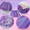 imageDXTON Kids Girls Tutu Dresses Toddler Rainbow Flower Tulle SkirtDksk273