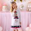 imageDXTON Little Girs Dress Children Kid Long Sleeve Flower Dresses 212Years LH3660GRAYDXGrey