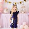 imageDXTON Toddler Baby Girls Dresses Summer Short Sleeves Dresses Outfits 212TAash16488navy