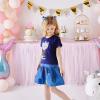 imageDXTON Toddler Baby Girls Dresses Summer Short Sleeves Dresses Outfits 212TSh5950blue