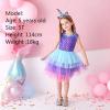imageDXTON Toddler Girl Summer Short Sleeve Tutu Party Wedding Birthday DressesAash4595blue