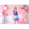 imageDXTON Toddler Girl Summer Short Sleeve Tutu Party Wedding Birthday DressesAash4595blue