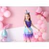 imageDXTON Toddler Girl Summer Short Sleeve Tutu Party Wedding Birthday DressesAash4595blue