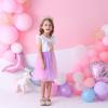 imageDXTON Toddler Girl Summer Short Sleeve Tutu Party Wedding Birthday DressesAash4992white