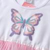 imageDXTON Toddler Girl Summer Short Sleeve Tutu Party Wedding Birthday DressesSh2108white