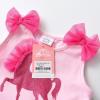 imageDXTON Toddler Girl Summer Short Sleeve Tutu Party Wedding Birthday DressesSh2113pink