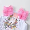 imageDXTON Toddler Girl Summer Short Sleeve Tutu Party Wedding Birthday DressesSh2213white