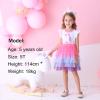 imageDXTON Toddler Girl Summer Short Sleeve Tutu Party Wedding Birthday DressesSh4980white