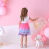 imageDXTON Toddler Girl Summer Short Sleeve Tutu Party Wedding Birthday DressesSh4980white