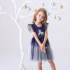 imageDXTON Toddler Girl Summer Short Sleeve Tutu Party Wedding Birthday DressesSh4995blue