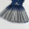 imageDXTON Toddler Girl Summer Short Sleeve Tutu Party Wedding Birthday DressesSh4995blue