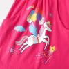 imageDXTON Toddler Girls Dresses Easter Rainbow Short Sleeve Cotton Casual Summer Birthday School SundressFuchsia Balloons Horse