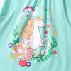 imageDXTON Toddler Girls Dresses Easter Rainbow Short Sleeve Cotton Casual Summer Birthday School SundressMint Green Horse