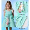 imageDXTON Toddler Girls Dresses Easter Rainbow Short Sleeve Cotton Casual Summer Birthday School SundressMint Green Horse