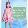imageDXTON Toddler Girls Dresses Easter Rainbow Short Sleeve Cotton Casual Summer Birthday School SundressPink Bunny