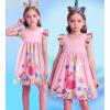 imageDXTON Toddler Girls Dresses Easter Rainbow Short Sleeve Cotton Casual Summer Birthday School SundressPink Bunny