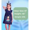 imageDXTON Toddler Girls Dresses Easter Rainbow Short Sleeve Cotton Casual Summer Birthday School SundressRainbow Ballet Girl