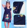 imageDXTON Toddler Girls Dresses Easter Rainbow Short Sleeve Cotton Casual Summer Birthday School SundressRainbow Ballet Girl