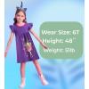 imageDXTON Toddler Girls Dresses Easter Rainbow Short Sleeve Cotton Casual Summer Birthday School SundressViolet Fairy
