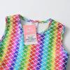 imageDXTON Toddler Girls Dresses Tutu Summer Short Sleeve Tulle Birthday Dress SH4202Multicoloured