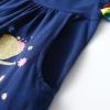 imageDXTON Toddler Girls Long Sleeve Dress Stripe Rainbow Ruffle Cotton Casual Tunic Shirt Fall Winter School DressRainbow Flowers Girl