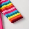 imageDXTON Toddler Girls Long Sleeve Dress Stripe Rainbow Ruffle Cotton Casual Tunic Shirt Fall Winter School DressRose Balloons Horse