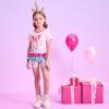 imageDXTON Toddler Girls Mermaid Outfit Cotton Top and Shorts Summer Clothing Set for 312 YearsPs5302 Mermaid