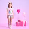 imageDXTON Toddler Girls Mermaid Outfit Cotton Top and Shorts Summer Clothing Set for 312 YearsPs5303