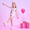 imageDXTON Toddler Girls Mermaid Outfit Cotton Top and Shorts Summer Clothing Set for 312 YearsPs5303